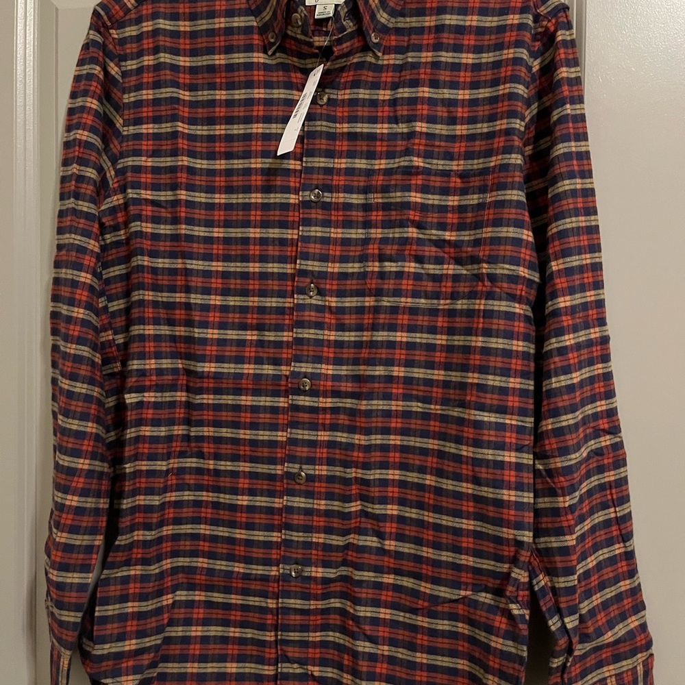 J.Crew Mens Flannel Small Slim Fit